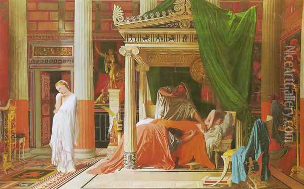 The desease of Antioco Oil Painting - Jean Auguste Dominique Ingres