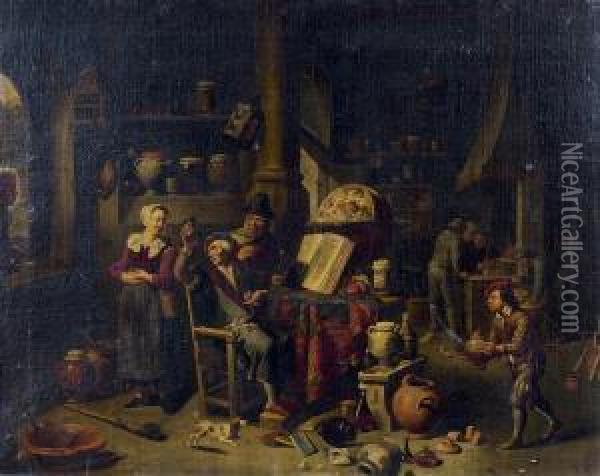 Chez L'apothicaire Oil Painting - Gerard Thomas