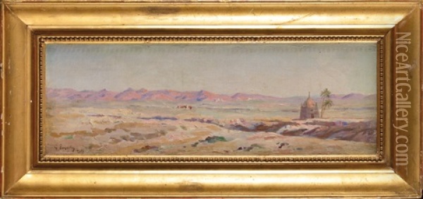 Paysage Du Sahara Oil Painting - Gustave Lemaitre