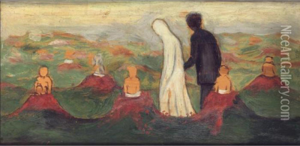 Lapsen Valinta (choosing A Child) Oil Painting - Hugo Simberg