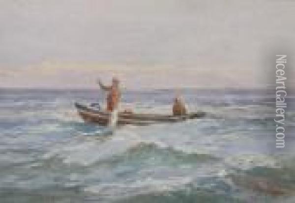 Cod Fishing Oil Painting - Robert Ford Gagen