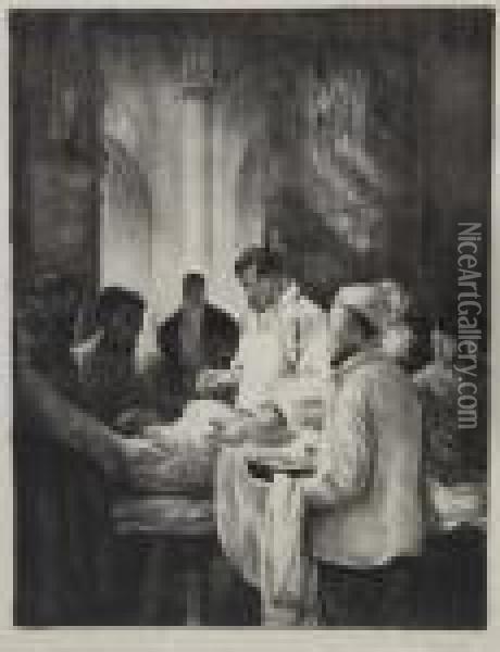 Base Hospital Oil Painting - George Wesley Bellows