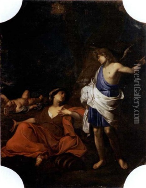 Agar E L'angelo Oil Painting - Giovanni Battista Spinelli