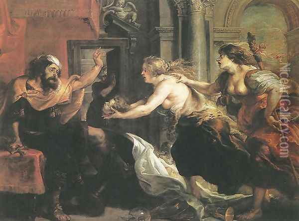 Tereus Confronted with the Head of his Son Itylus 1636-38 Oil Painting - Peter Paul Rubens