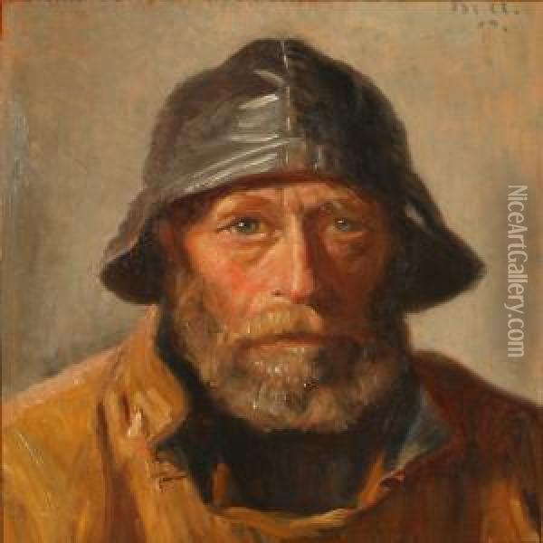 A Fisher From Skagen Oil Painting - Michael Ancher