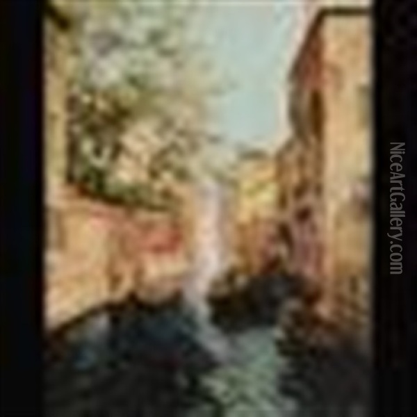 Rio Della Latte, Venice Oil Painting - William Castle Keith