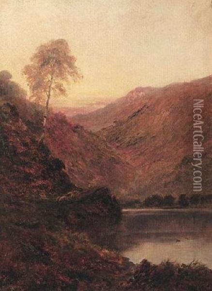 The Brander Pass (loch Awe) (#) The Heart Of The Trossachs Oil Painting - Alfred de Breanski