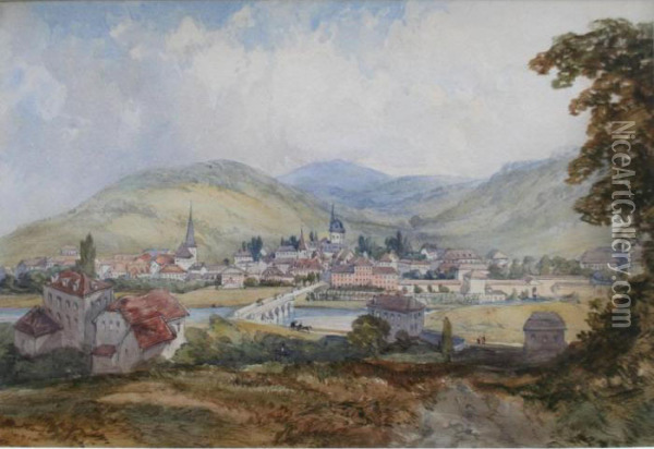 Ischel, Austria Oil Painting - William Callow