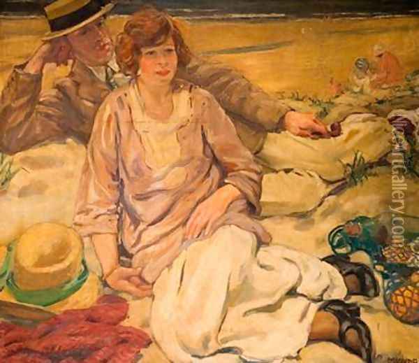 The Holiday Makers Oil Painting - Mabel F. Layng