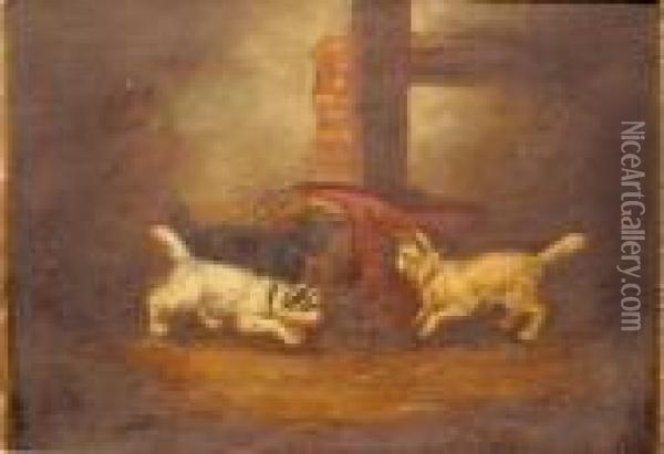 In The Trap Oil Painting - George Armfield