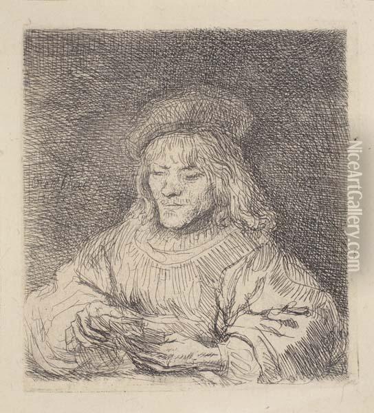 The Card Player Oil Painting - Rembrandt Van Rijn