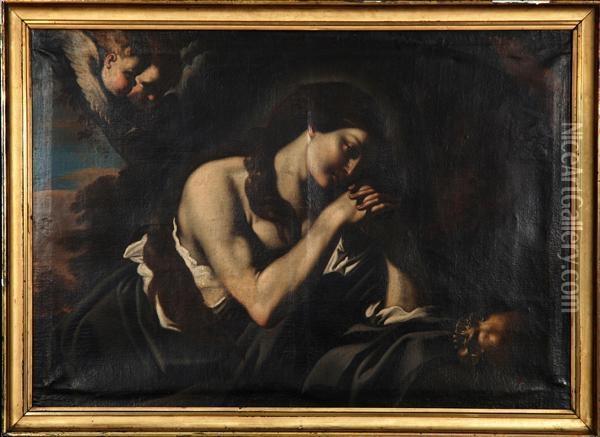 Maddalena Penitente Oil Painting - Michelangelo Merisi Da Caravaggio