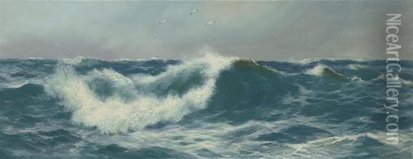 Waves Oil Painting - Daniel Sherrin