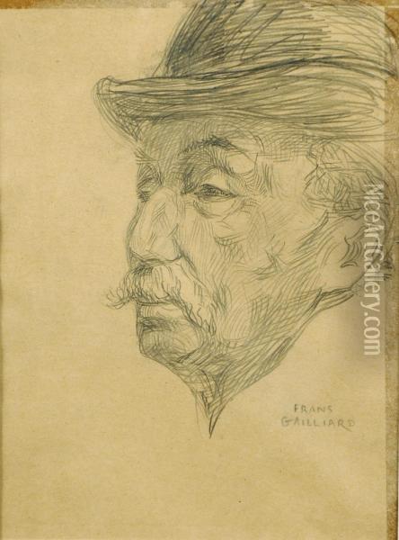 Portrait D'homme Oil Painting - Franz Bernard Gailliard