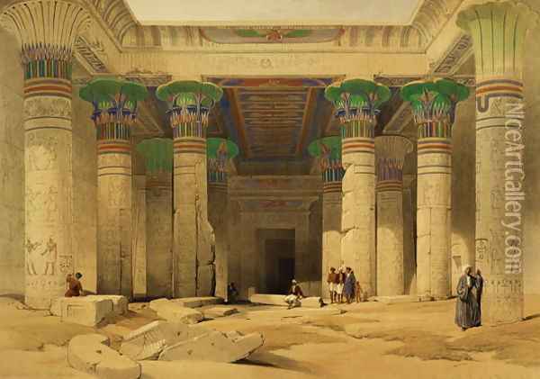 Grand Portico of the Temple of Philae, Nubia, from Egypt and Nubia, Vol.1 Oil Painting - David Roberts