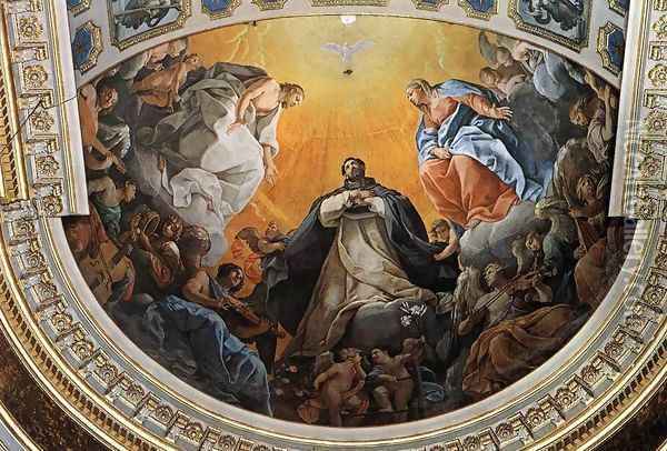 The Glory of St Dominic 2 Oil Painting - Guido Reni