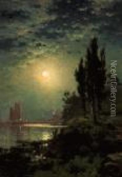 Moonlight Sonnata Oil Painting - Edward Moran