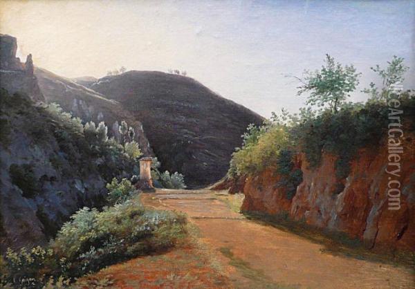 Subiaco, Campagne De Rome Oil Painting - Charles Louis Guigon