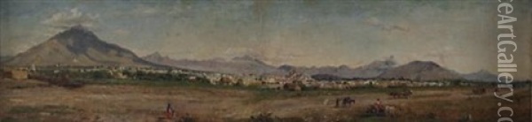 View Of Monterey (on 2 Joined Sheets) Oil Painting - Conrad Wise Chapman