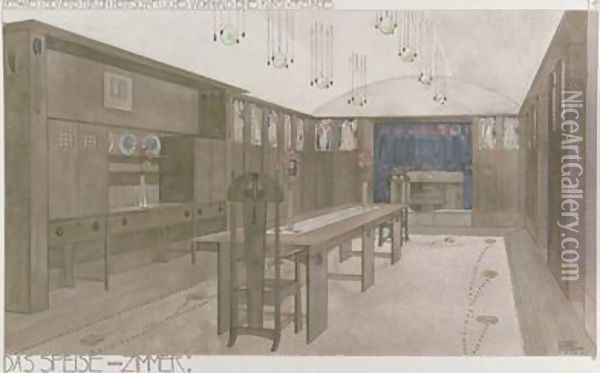 Design for a Dining Room 1901 Oil Painting - Charles Rennie Mackintosh