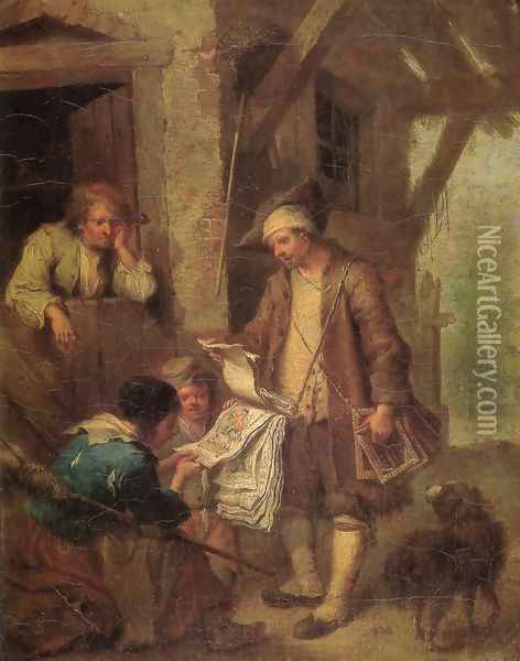 The Print Seller Oil Painting - Joseph Conrad Seekatz