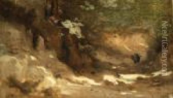 Sous-bois Oil Painting - Jean-Baptiste-Camille Corot
