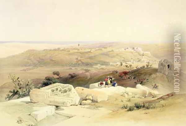 Gaza, March 21st 1839, plate 59 from Volume II of The Holy Land, engraved by Louis Haghe 1806-85 pub. 1843 Oil Painting - David Roberts
