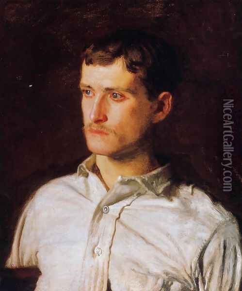 Portrait of Douglass Morgan Hall Oil Painting - Thomas Cowperthwait Eakins
