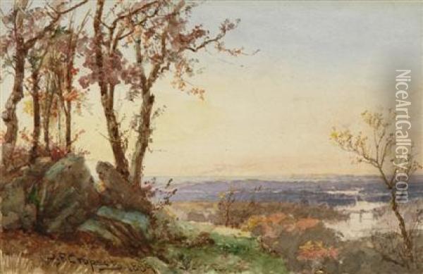 Panoramic Landscape, Sunset Oil Painting - Jasper Francis Cropsey
