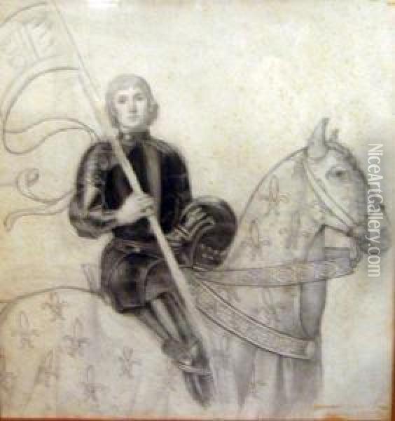Knight On Horseback Oil Painting - Henry Siddons Mowbray