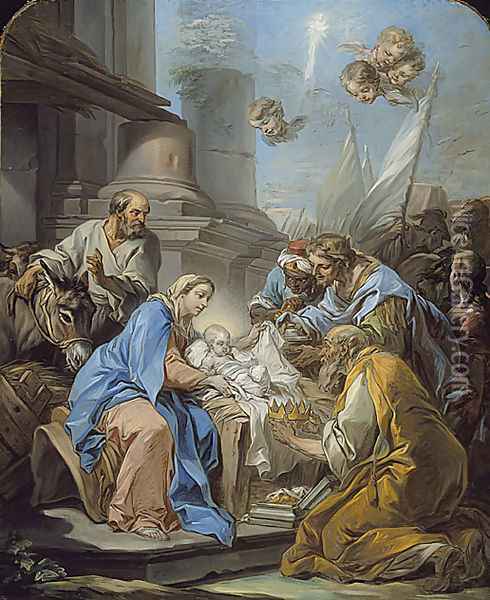 The Adoration of the Magi Oil Painting - Carle van Loo