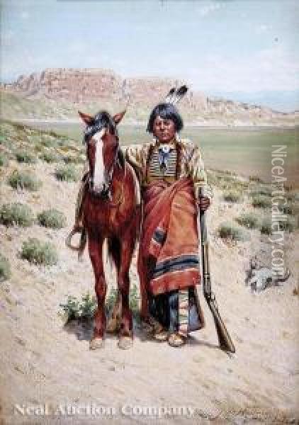 Comrades Of The Plains Oil Painting - John Hauser