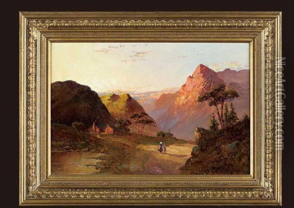 Highland Scene Oil Painting - Frank E. Jamieson