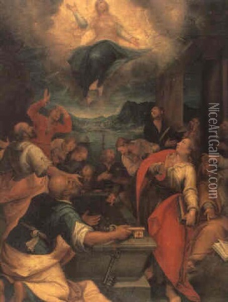 The Assumption Of The Virgin Oil Painting - Denys Calvaert