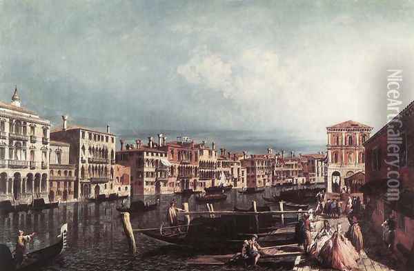 The Grand Canal at San Geremia Oil Painting - Michele Marieschi