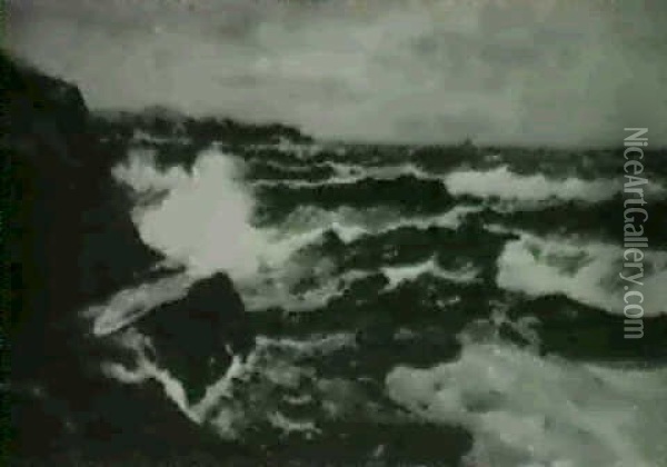Waves Oil Painting - Frank Knox Morton Rehn