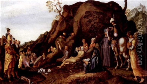 The Sermon On The Mount Oil Painting - Jan Willemsz. van der Wilde