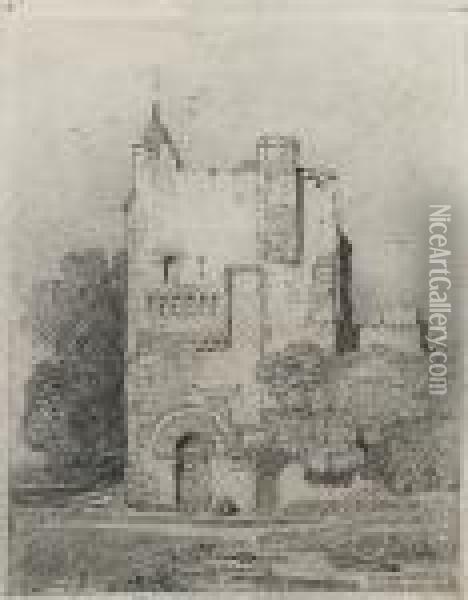 Slingsby Castle, Yorkshire Oil Painting - John Sell Cotman