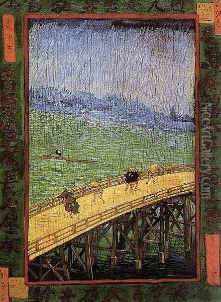 Bridge in the Rain Oil Painting - Vincent Van Gogh