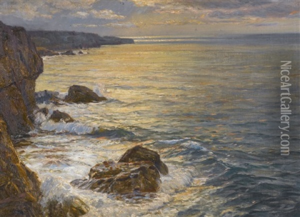 Coastal Landscape Oil Painting - Vartan Makokian