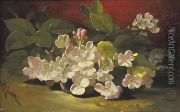 Apple Blossoms Oil Painting - Edward Chalmers Leavitt