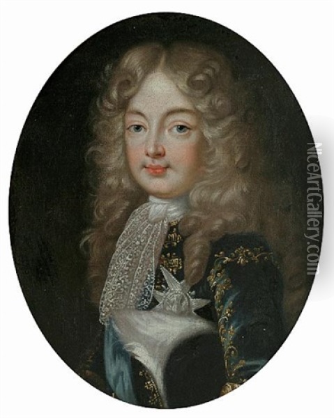 A Portrait Of A Young Nobleman Oil Painting - Jean-Baptiste Andre Gautier d'Agoty