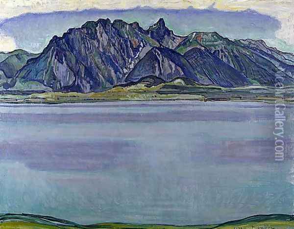 Lake Thun and the Stockhorn Mountains Oil Painting - Ferdinand Hodler