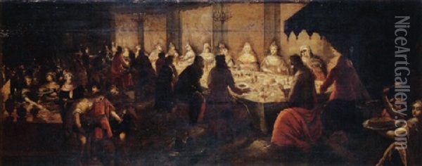 The Wedding Feast At Cana Oil Painting - Frans Francken the Elder