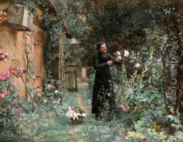 Picking Flowers, Easter Oil Painting - Pinckney Marcius-Simons