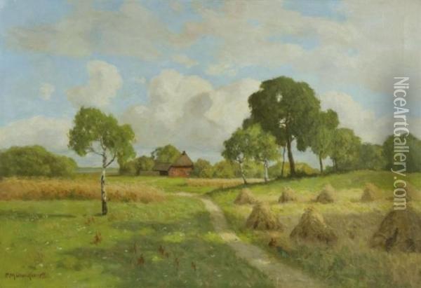 Erntezeit In Althagen Oil Painting - Paul Muller-Kaempff