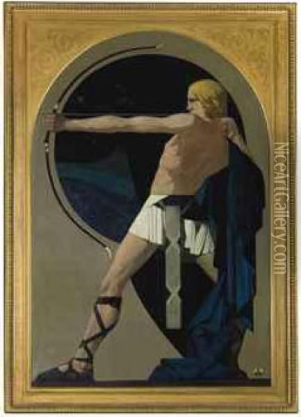 L'archer Oil Painting - Van'T Adrianus Johannes Hoff