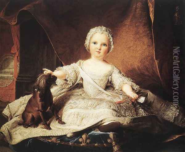 Portrait of Madame Maria Zeffirina 1751 Oil Painting - Jean-Marc Nattier