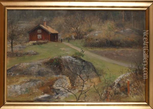 Varbild I Stockholms Omgifningar Oil Painting - Olof Hermelin