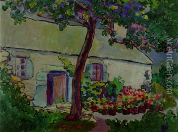 A Cottage In Brittany Oil Painting - Emily Carr